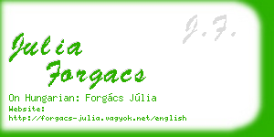 julia forgacs business card
